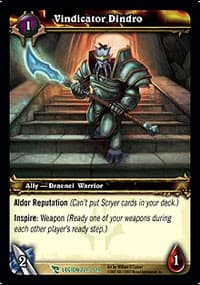 Vindicator Dindro - March of the Legion - WoW card