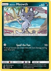 Alolan Meowth - SM - Lost Thunder - Pokemon card