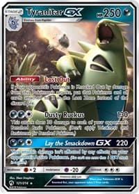 Tyranitar GX - SM - Lost Thunder - Pokemon card