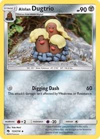 Alolan Dugtrio - SM - Lost Thunder - Pokemon card
