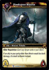 Vindicator Khorin - March of the Legion - WoW card