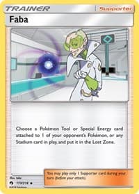 Faba - SM - Lost Thunder - Pokemon card
