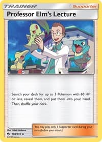 Professor Elm's Lecture - SM - Lost Thunder - Pokemon card