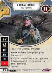 Tobias Beckett - Thief For Hire (Card Only) - Across the Galaxy - Star Wars: Destiny card