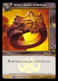 A'dal's Signet of Defense - Magtheridon's Lair Treasure - WoW card