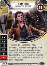 Han Solo - Independent Hotshot (Card Only) - Across the Galaxy - Star Wars: Destiny card