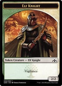 Elf Knight // Saproling Double-Sided Token - Guilds of Ravnica: Guild Kits - Magic: The Gathering card
