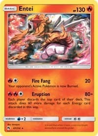 Entei - 47/214 (SM Lost Thunder) - Deck Exclusives - Pokemon card