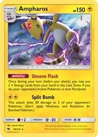 Ampharos - 78/214 (SM Lost Thunder) - Deck Exclusives - Pokemon card