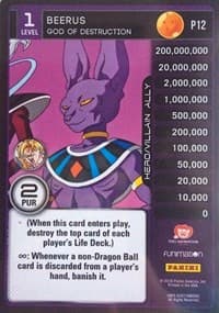 Beerus - God of Destruction - Panini: Awakening - Dragon Ball Z TCG card