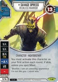 Savage Opress - Reckless Warrior (Card Only) - Across the Galaxy - Star Wars: Destiny card
