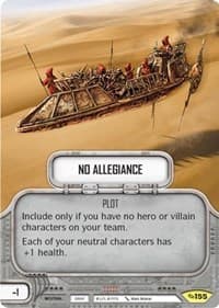 No Allegiance - Across the Galaxy - Star Wars: Destiny card