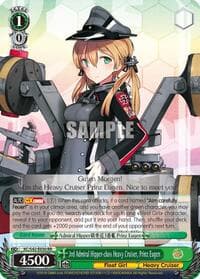 3rd Admiral Hipper-class Heavy Cruiser, Prinz Eugen - KanColle: Arrival! Reinforcement Fleets from Europe! - Weiss Schwarz card