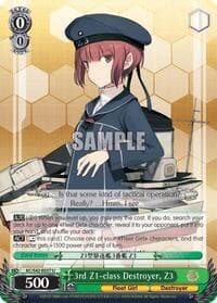 3rd Z1-class Destroyer, Z3 - KanColle: Arrival! Reinforcement Fleets from Europe! - Weiss Schwarz card