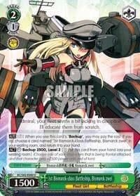 1st Bismarck-class Battleship, Bismarck zwei - KanColle: Arrival! Reinforcement Fleets from Europe! - Weiss Schwarz card
