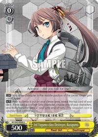 3rd Yugumo-class Destroyer, Kazagumo - KanColle: Arrival! Reinforcement Fleets from Europe! - Weiss Schwarz card