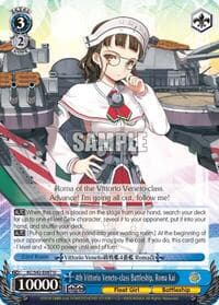 4th Vittorio Veneto-class Battleship, Roma Kai - KanColle: Arrival! Reinforcement Fleets from Europe! - Weiss Schwarz card