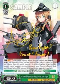 3rd Admiral Hipper-class Heavy Cruiser, Prinz Eugen (SP) - KanColle: Arrival! Reinforcement Fleets from Europe! - Weiss Schwarz card
