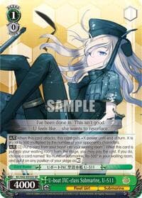 U-boat IXC-class Submarine, U-511 (SR) - KanColle: Arrival! Reinforcement Fleets from Europe! - Weiss Schwarz card