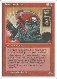 Ironclaw Orcs - Fourth Edition - Magic: The Gathering card