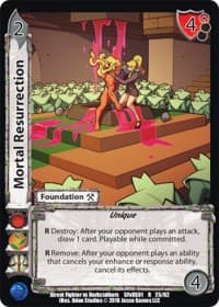 Mortal Resurrection - Street Fighter vs. Darkstalkers - UniVersus card