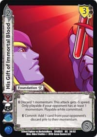 His Gift of Immortal Blood - Street Fighter vs. Darkstalkers - UniVersus card
