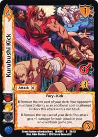 Kurubushi Kick - Street Fighter vs. Darkstalkers - UniVersus card