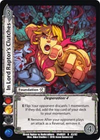 In Lord Raptor's Clutches - Street Fighter vs. Darkstalkers - UniVersus card