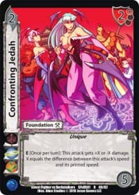 Confronting Jedah - Street Fighter vs. Darkstalkers - UniVersus card