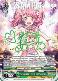 "Onstage" Aya Maruyama (Alternate Art Promo) - BanG Dream! Girls Band Party! - Weiss Schwarz card