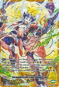 Incandescent Lion, Blond Ezel (URR) (Gold Signature) - V-EB03: ULTRARARE MIRACLE COLLECTION - Cardfight Vanguard card