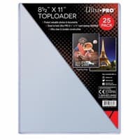 8.5" x 11" Clear Large Sized Toploader (25-Count) - Ultra Pro Toploaders - Collectible Storage card