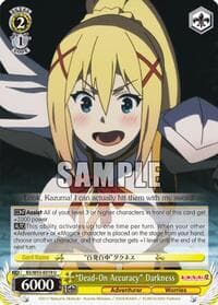 "Dead-On Accuracy" Darkness - KonoSuba 2 - Weiss Schwarz card
