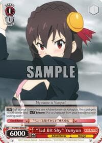 "Tad Bit Shy" Yunyun - KonoSuba 2 - Weiss Schwarz card