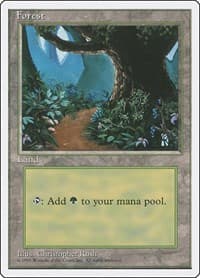 Forest (B) - Fourth Edition - Magic: The Gathering card