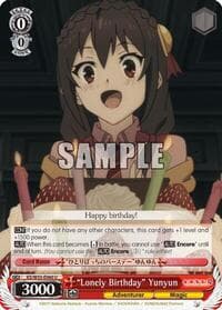 "Lonely Birthday" Yunyun - KonoSuba 2 - Weiss Schwarz card
