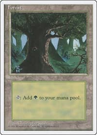 Forest (C) - Fourth Edition - Magic: The Gathering card