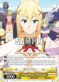 "Dignified" Darkness - KonoSuba 2 - Weiss Schwarz card