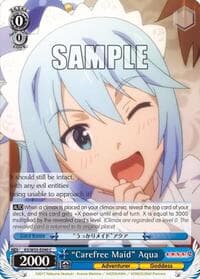 "Carefree Maid" Aqua - KonoSuba 2 - Weiss Schwarz card
