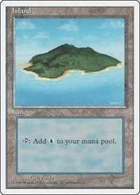 Island (B) - Fourth Edition - Magic: The Gathering card