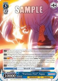 "Furious Fist" Aqua - KonoSuba 2 - Weiss Schwarz card