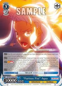 "Furious Fist" Aqua (SR) - KonoSuba 2 - Weiss Schwarz card