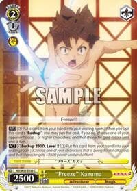 "Freeze" Kazuma - KonoSuba 2 - Weiss Schwarz card
