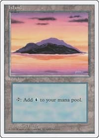 Island (A) - Fourth Edition - Magic: The Gathering card