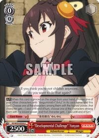 "Developmental Challenge" Yunyun - KonoSuba 2 - Weiss Schwarz card