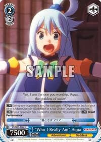 "Who I Really Am" Aqua - KonoSuba 2 - Weiss Schwarz card
