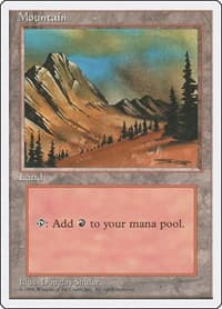 Mountain (C) - Fourth Edition - Magic: The Gathering card