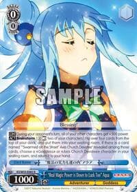"Real Magic Power is Down to Luck Too" Aqua - KonoSuba 2 - Weiss Schwarz card