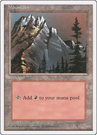 Mountain (A) - Fourth Edition - Magic: The Gathering card