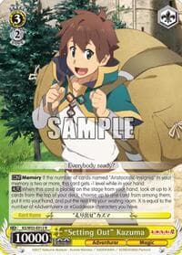 "Setting Out" Kazuma - KonoSuba 2 - Weiss Schwarz card